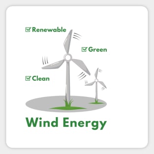 Wind Power, Renewable, Clean and Green Sticker